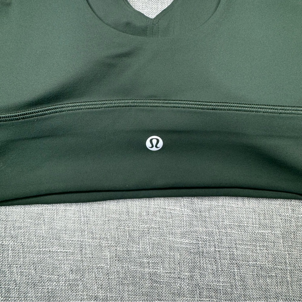 Lululemon Align V Neck Bra C/D Cup Dark Forest Green Size 14 NWT - Picture 7 of 8